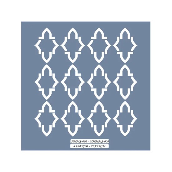 HHMS03 Home Heritage Geometrik Desen Stencil 45x45cm