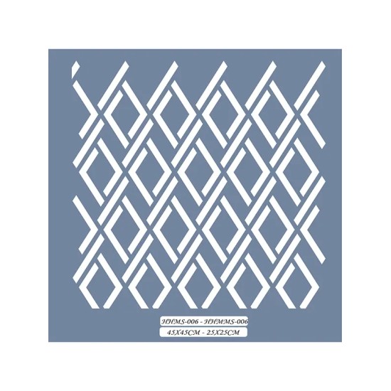 HHMS06 Home Heritage Geometrik Desen Stencil 45x45cm