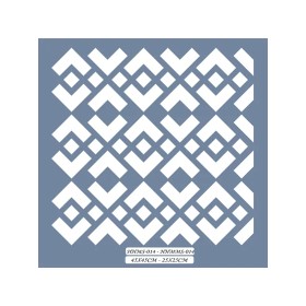 HHMS14 Home Heritage Geometrik Desen Stencil 45x45cm