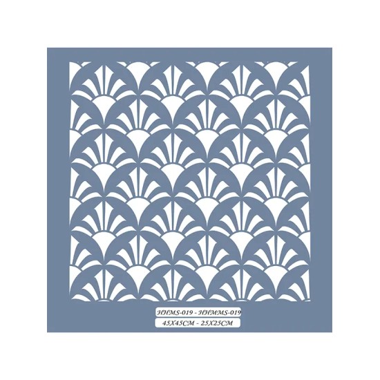 HHMS19 Home Heritage Geometrik Desen Stencil 45x45cm