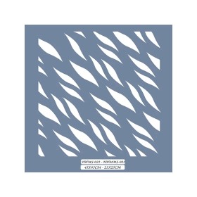 HHMS22 Home Heritage Soyut Yaprak Stencil 45x45cm