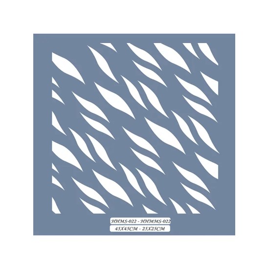 HHMS22 Home Heritage Soyut Yaprak Stencil 45x45cm