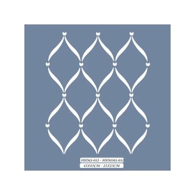 HHMS32 Home Heritage Geometrik Stencil 45x45cm
