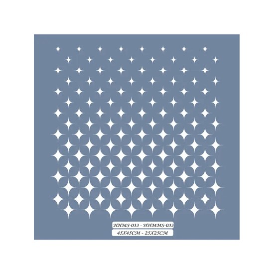 HHMS33 Home Heritage Geometrik Desen Stencil 45x45cm