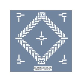 HHMS42 Home Heritage Geometrik Desen Stencil 45x45cm