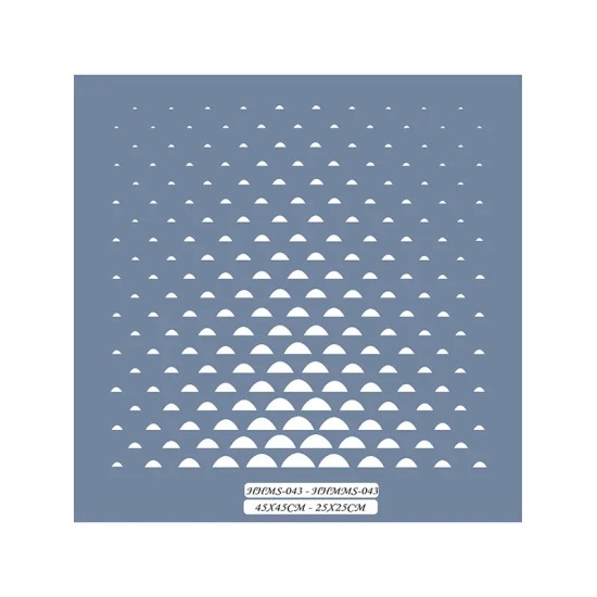 HHMS43 Home Heritage Yarım Daire Stencil 45x45cm