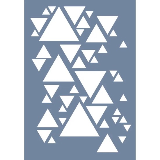 HHMMR19 Home Heritage Üçgen Desen Stencil 25x35cm