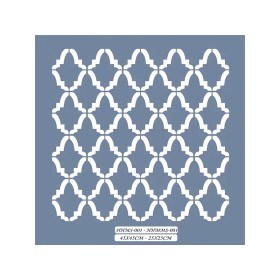 HHMMS01 Home Heritage Geometrik Desen Stencil 25x25cm