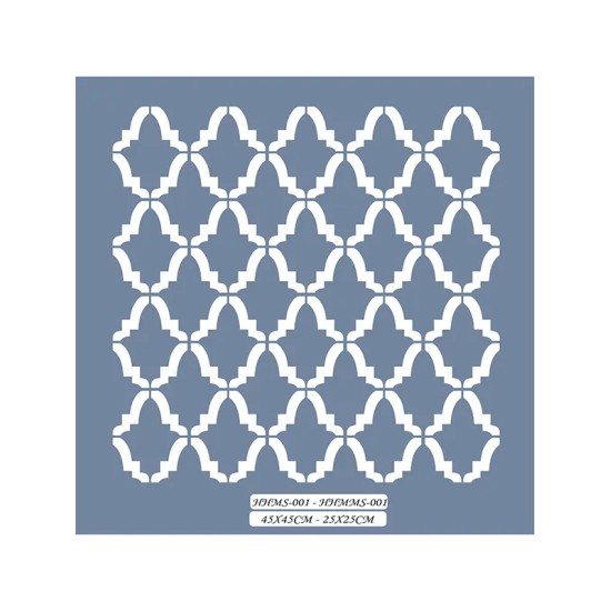 HHMMS01 Home Heritage Geometrik Desen Stencil 25x25cm