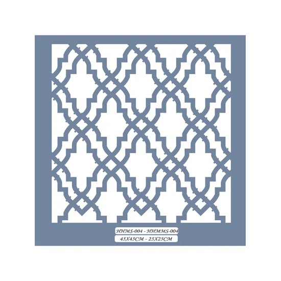 HHMMS04 Home Heritage Geometrik Desen Stencil 25x25cm