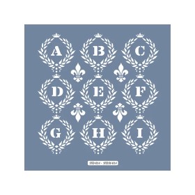 HDM14 Alfabe Model Home Dekor 25x25 Stencil