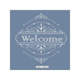 HDM43 Yazı Model Home Dekor 25x25 Stencil