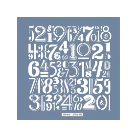 HDM58 Rakam Model Home Dekor 25x25 Stencil