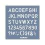 HDM59 Alfabe Model Home Dekor 25x25 Stencil