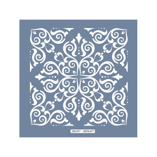 HDM77 Fayans Model Home Dekor 25x25 Stencil