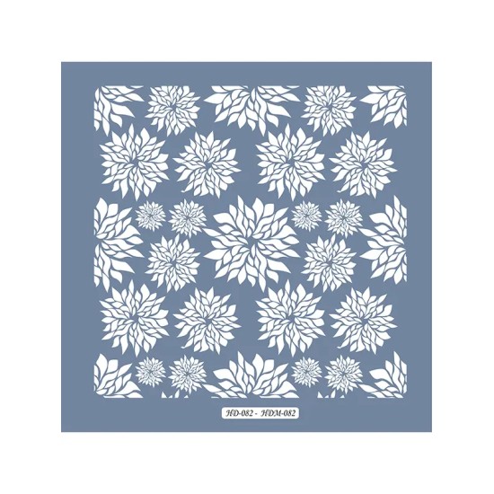 HDM82 Çiçek Model Home Dekor 25x25 Stencil