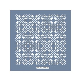 HDM91 Geometrik Model Home Dekor 25x25 Stencil
