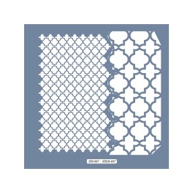 HDM97 Geometrik Model Home Dekor 25x25 Stencil