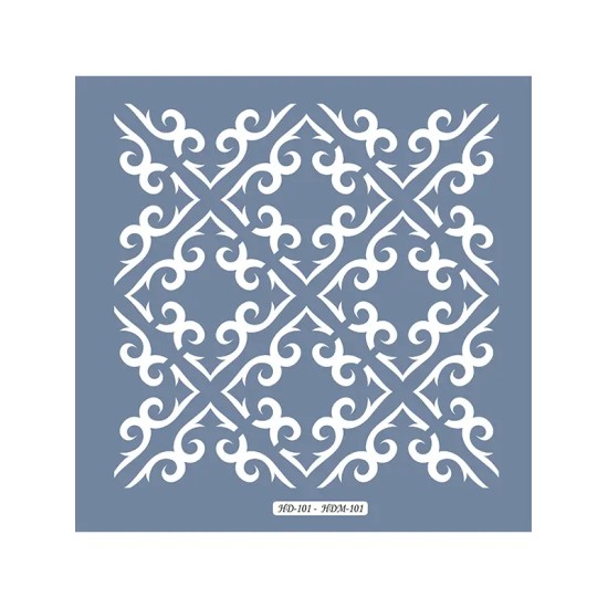 HDM101 Geometrik Model Home Dekor 25x25 Stencil