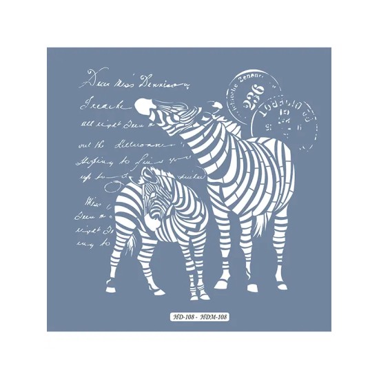 HDM108 Zebra Model Home Dekor 25x25 Stencil