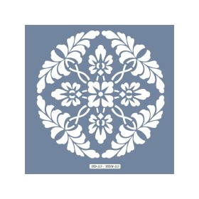 HDM113 Çiçek Model Home Dekor 25x25 Stencil