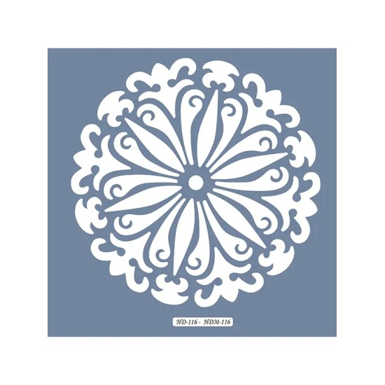 HDM116 Mandala Model Home Dekor 25x25 Stencil