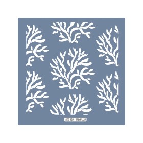 HDM122 Yaprak Model Home Dekor 25x25 Stencil