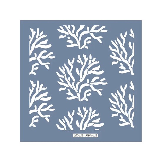 HDM122 Yaprak Model Home Dekor 25x25 Stencil