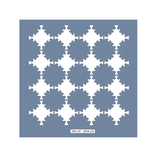 HDM128 Geometrik Model Home Dekor 25x25 Stencil
