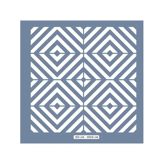 HDM146 Geometrik Model Home Dekor 25x25 Stencil