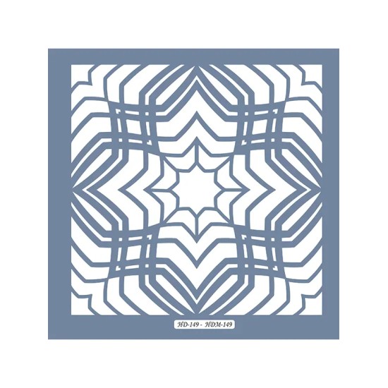 HDM149 Geometrik Model Home Dekor 25x25 Stencil