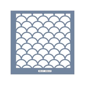 HDM155 Geometrik Model Home Dekor 25x25 Stencil