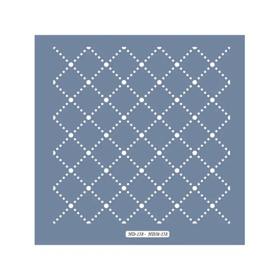 HDM158 Geometrik Model Home Dekor 25x25 Stencil