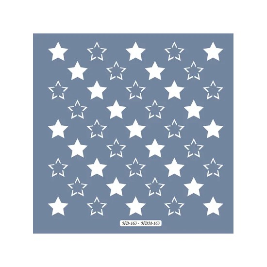 HDM163 Yıldız Model Home Dekor 25x25 Stencil