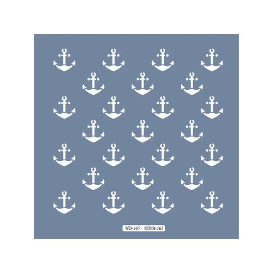 HDM165 Çapa Model Home Dekor 25x25 Stencil