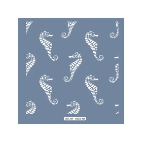 HDM169 Deniz Atı Model Home Dekor 25x25 Stencil