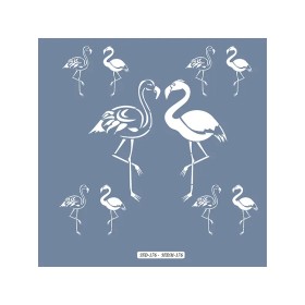 HDM176 Flamingo Model Home Dekor 25x25 Stencil