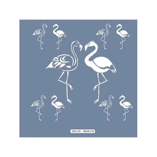 HDM176 Flamingo Model Home Dekor 25x25 Stencil