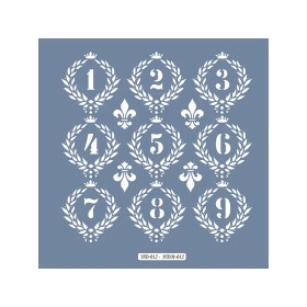 HD12 Rakam Model Home Dekor 45x45 Stencil