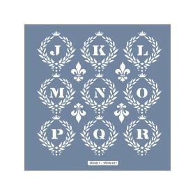 HD15 Alfabe Model Home Dekor 45x45 Stencil