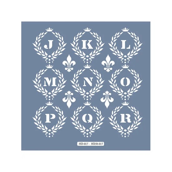 HD15 Alfabe Model Home Dekor 45x45 Stencil