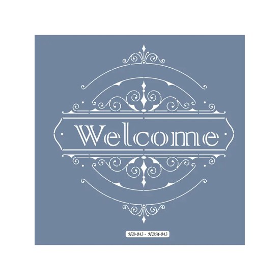 HD43 Yazı Model Home Dekor 45x45 Stencil