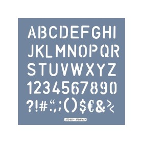 HD59 Alfabe Model Home Dekor 45x45 Stencil