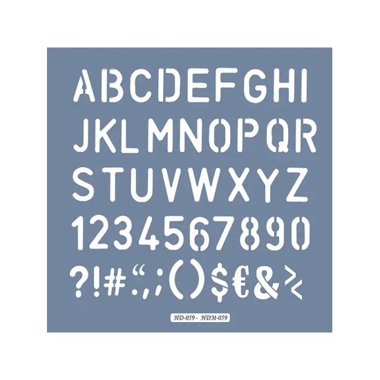 HD59 Alfabe Model Home Dekor 45x45 Stencil