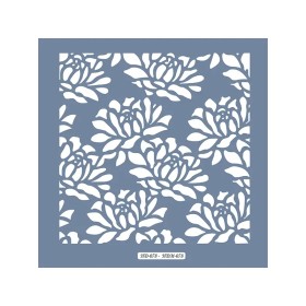 HD78 Çiçek Model Home Dekor 45x45 Stencil