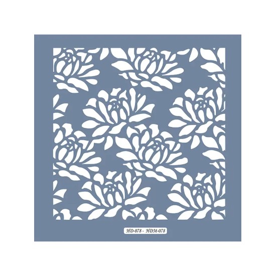 HD78 Çiçek Model Home Dekor 45x45 Stencil