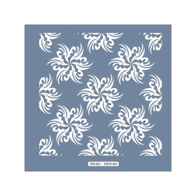HD81 Çiçek Model Home Dekor 45x45 Stencil