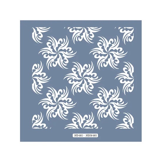 HD81 Çiçek Model Home Dekor 45x45 Stencil