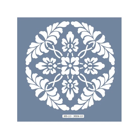 HD113 Çiçek Model Home Dekor 45x45 Stencil