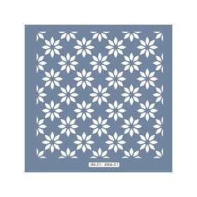 HD173 Çiçek Model Home Dekor 45x45 Stencil